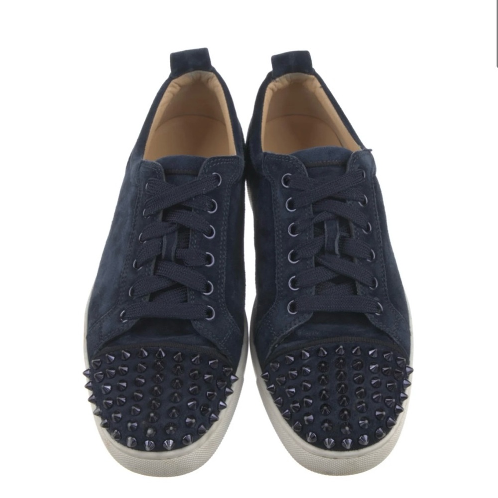 Christian Louboutin Navy Spiked Sneakers